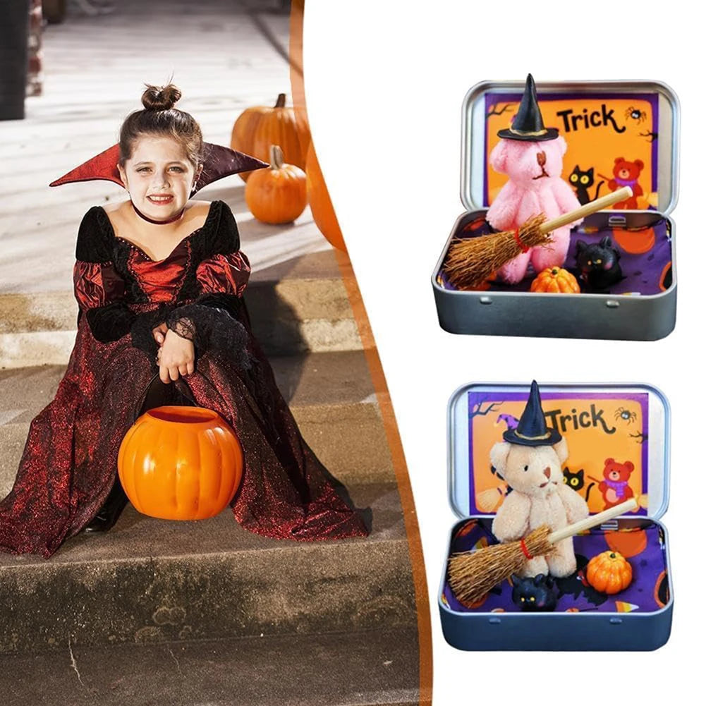 Halloween Witch Teddy Bear in a Box – Spooky Keepsake Gift Halloween Keepsake Gift Peaceful Pleasures Health and Wellness