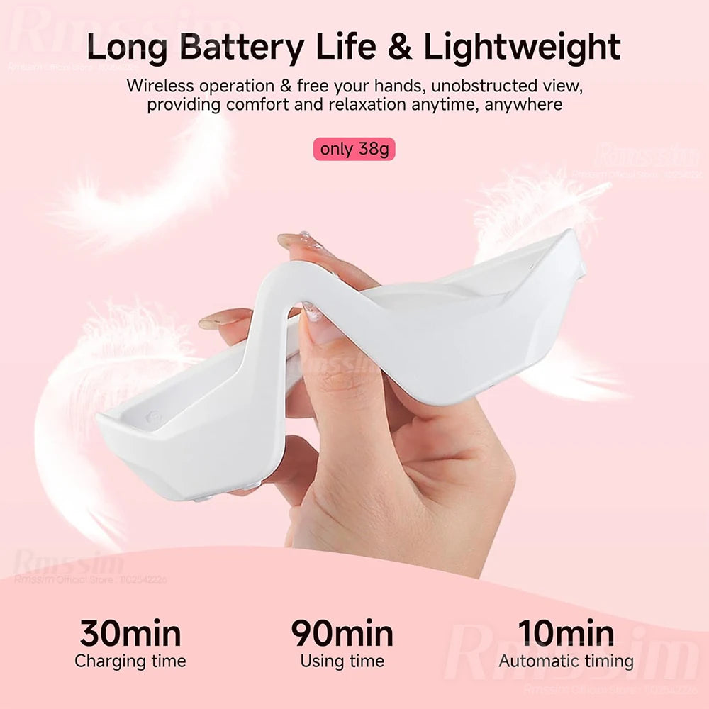Eye Massager 3D Red Light EMS Eyes Relax Massager Fatigue Relief Lighten Dark Circles Smooth Eye Fine Line Beauty Eye CareDevice Peaceful Pleasures Health and Wellness