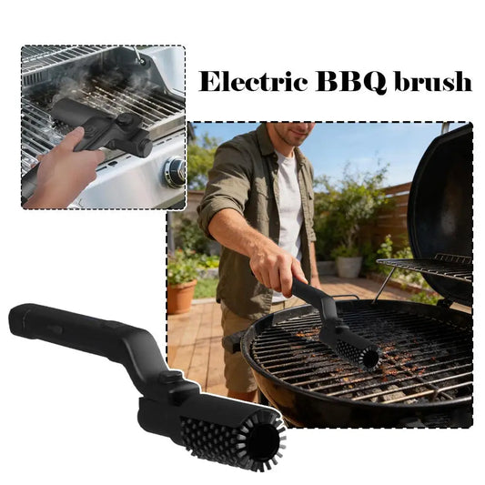 Powerful Electric BBQ Grill Brush Scrubber For Heavy Duty Grease Remove Multi-Function Anti-Splash Kitchen Outdoor Cleaning Tool Peaceful Pleasures Health and Wellness