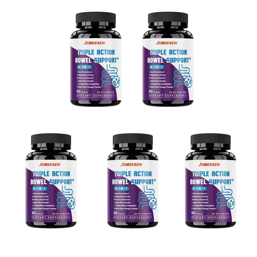 Dietary Supplements with Psyllium Husk and Magnesium Peaceful Pleasures Health and Wellness 5 bottles