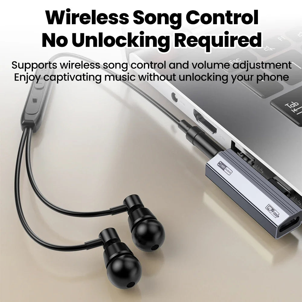 USB-C to 3.5mm Audio Adapter 2-in-1 Fast Charging 100W/10W