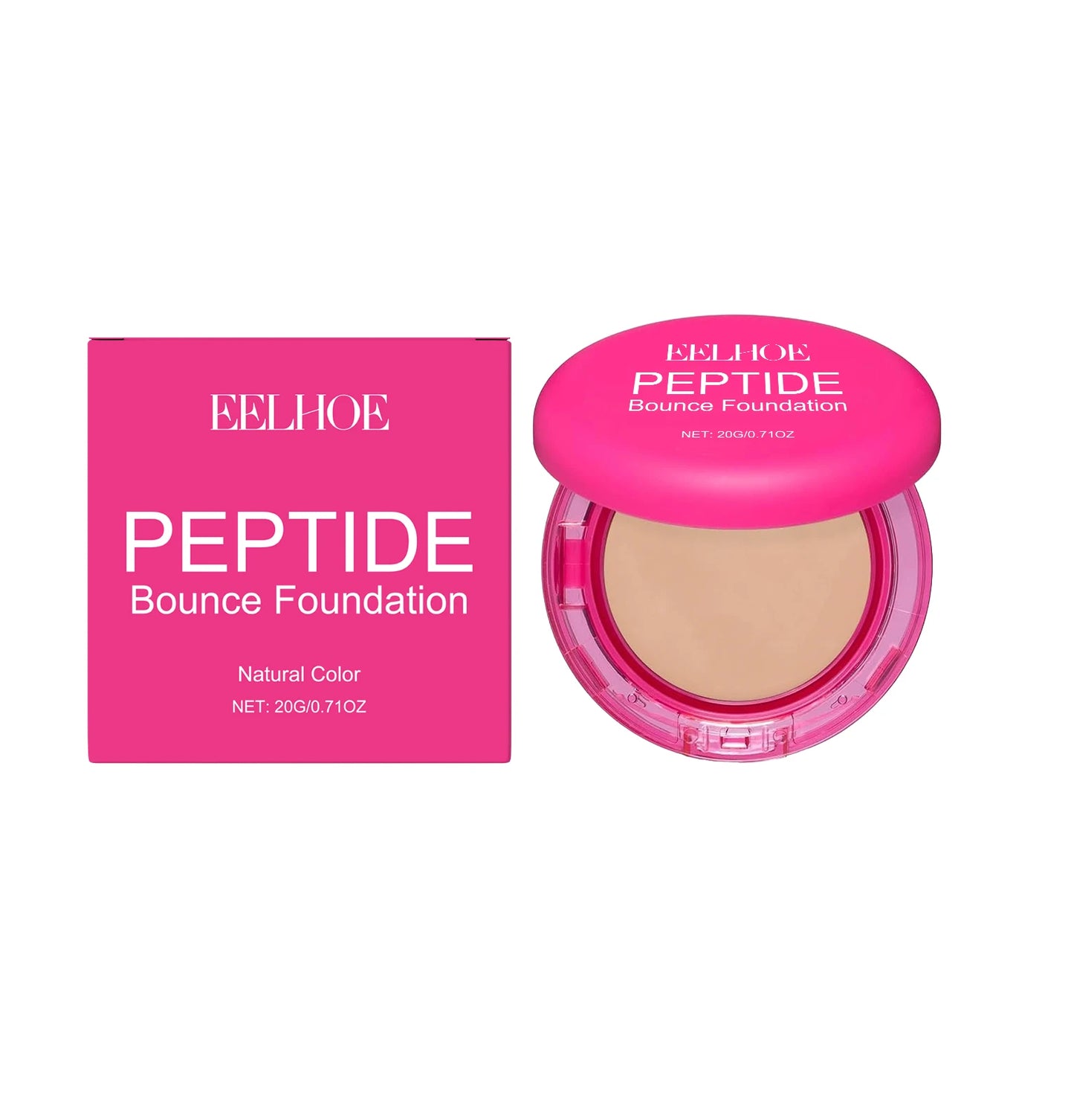 Peptide Bounce Balm Foundation Lasting Full Coverage Concealer Covers Spot Blemishes Brightening Oil Control Makeup Base Cream Peaceful Pleasures Health and Wellness Natural Color