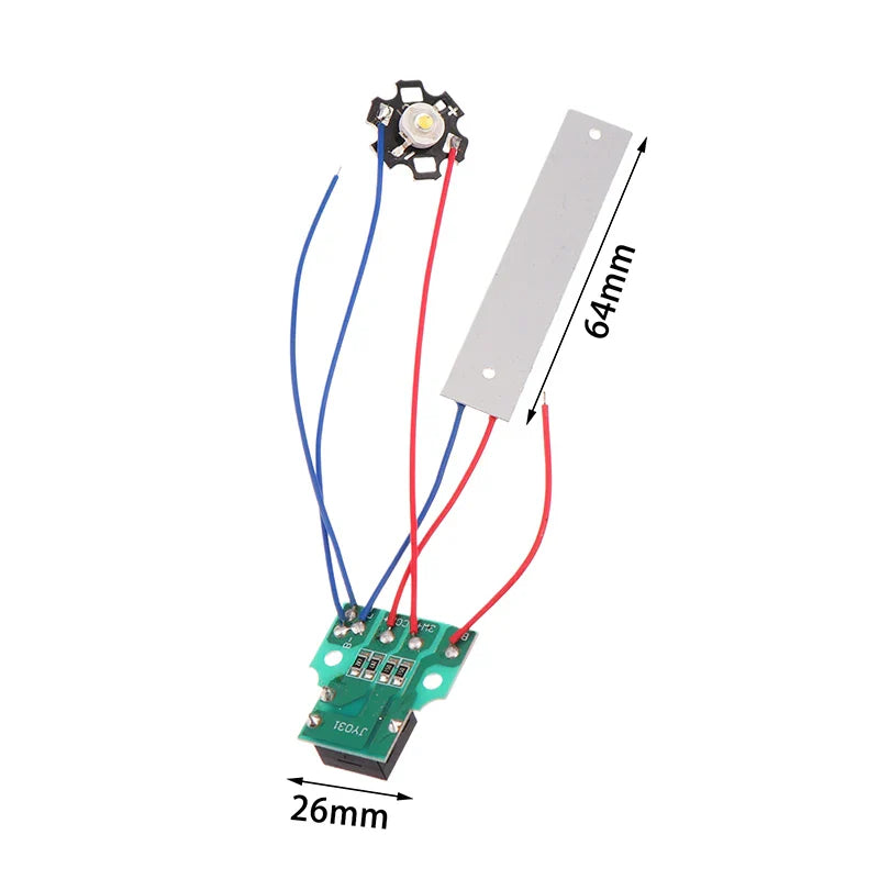 Dual LED Light Board with Switch DC 3.7–5V DIY Lamp Module