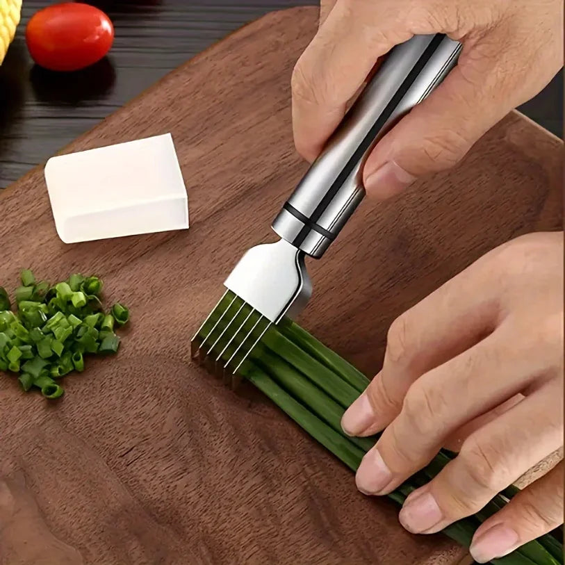Stainless Steel Green Onion & Vegetable Shredder Cutter Tool