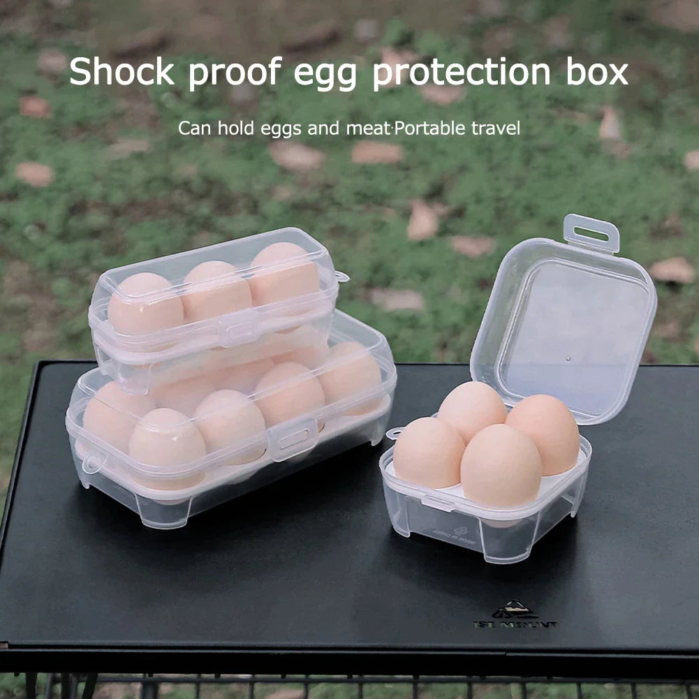 Shockproof Egg Storage Box 3/4/8 Grid | Camping & Kitchen