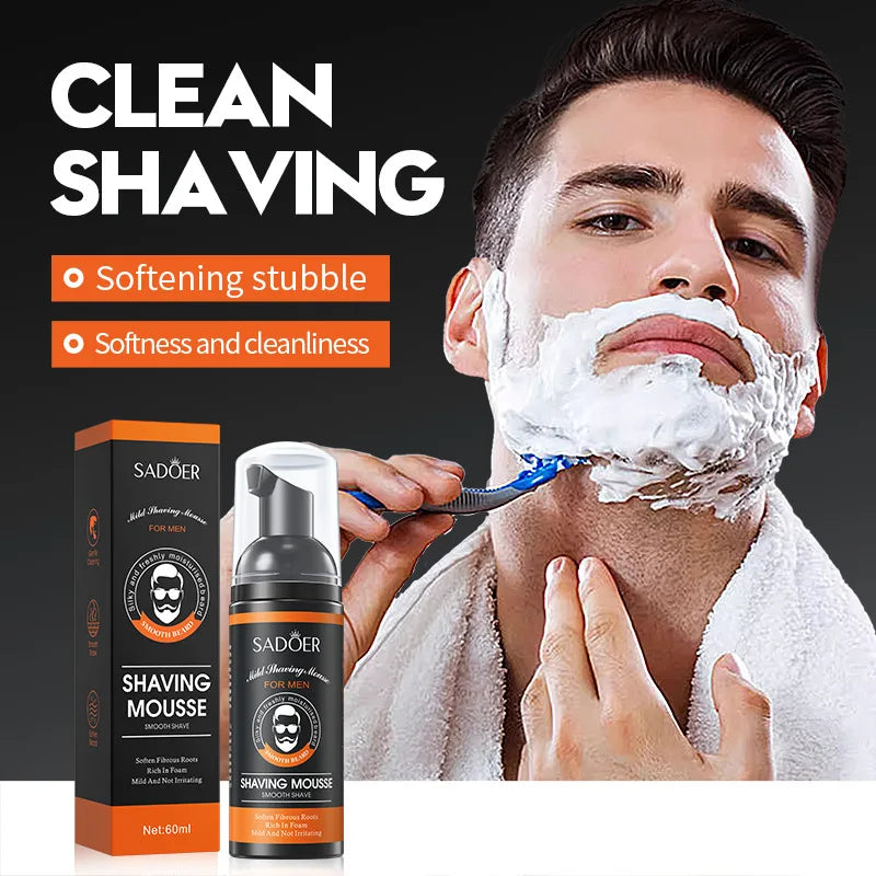 60ml Men's Shaving Mousse – Gentle Smooth Shave Cream