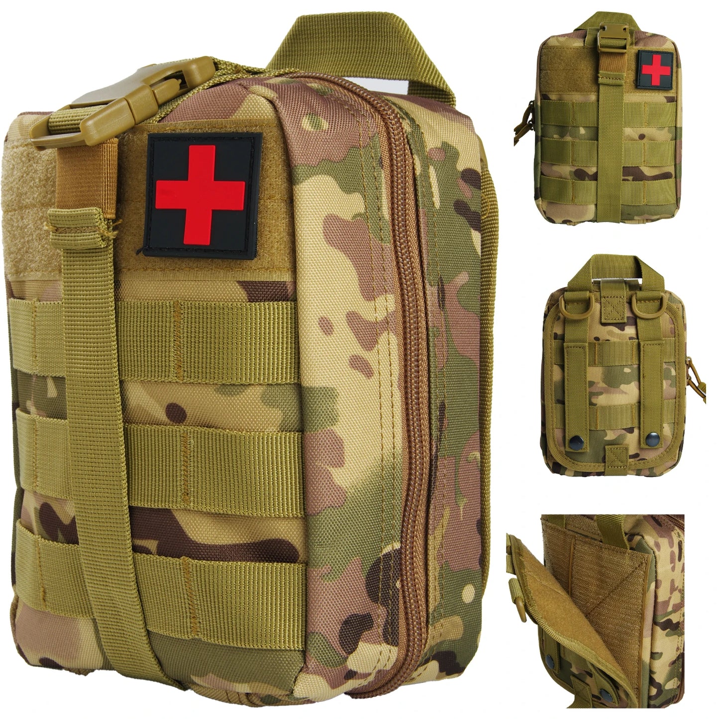 First Aid Kit Outdoor Survival Gear Molle Bag Medical Emergency IFAK Airway Military Tactical Tourniquet Bleeding Israel Bandage Peaceful Pleasures Health and Wellness