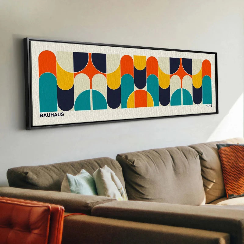 Unframed Colorful Bauhaus Wall Decor, Abstract Bauhaus Art Poster, No Framed Wall Decor, Bauhaus Home Decor Canvas Art Prints Peaceful Pleasures Health and Wellness ZLH4183 90x270cm No Frame