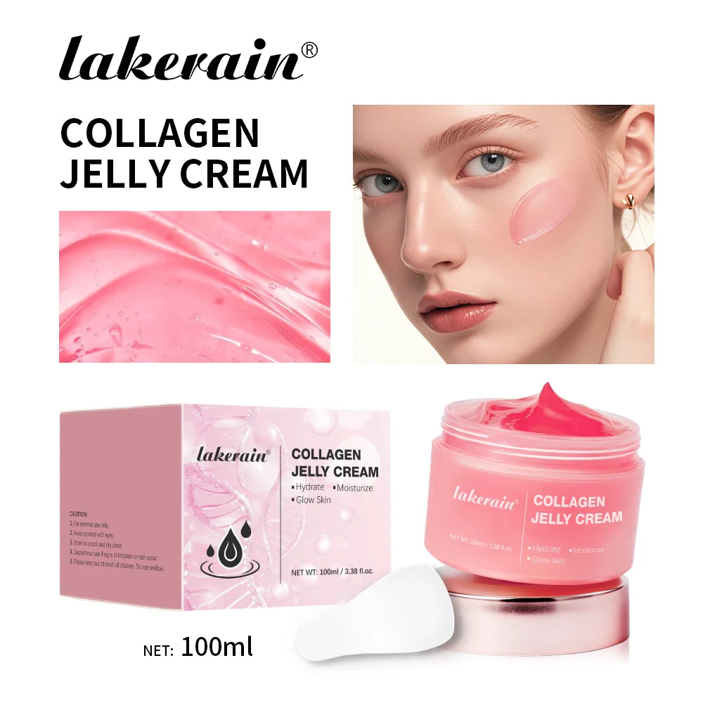 100g Collagen Jelly Cream Hydrolyzed Collagen Soft Moist Jelly Essence Shrinks Pores Moisturizing Smooth Skin Care Products Peaceful Pleasures Health and Wellness 100ml