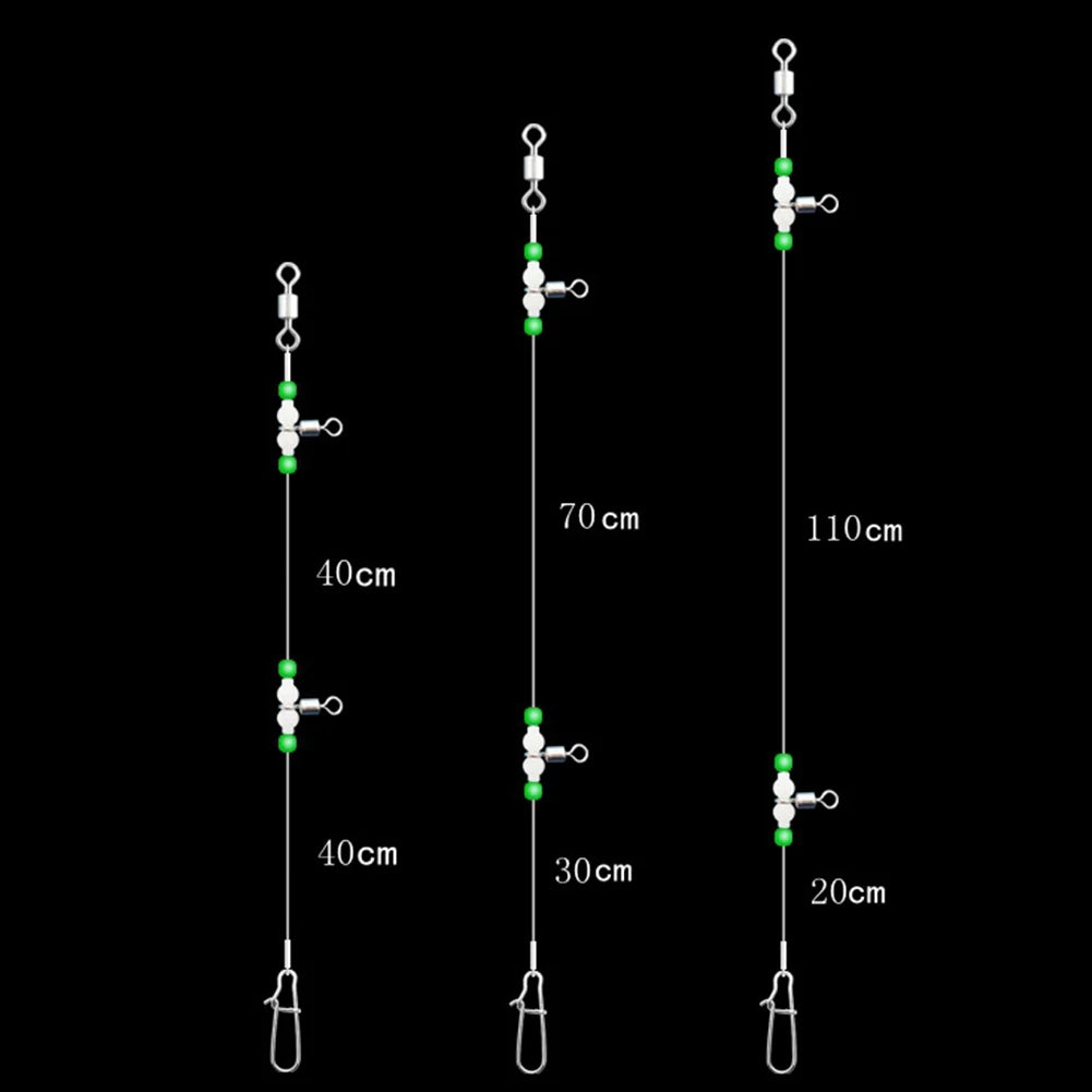Night Glow Fishing Leaders – Luminous Swivel Snaps Saltwater & Freshwater Peaceful Pleasures Health and Wellness