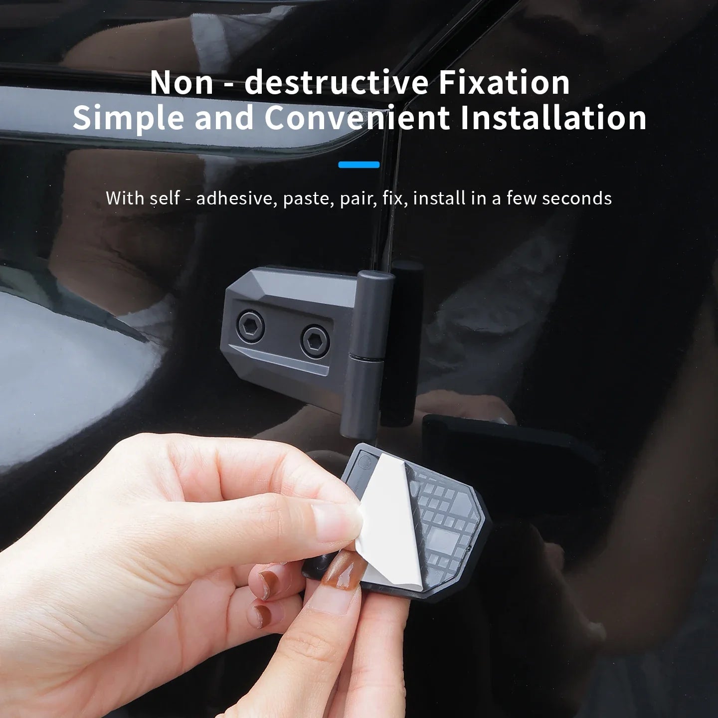 2PCS ABS Hood Door Hinge Cover Trim for SUV Truck Off-Road
