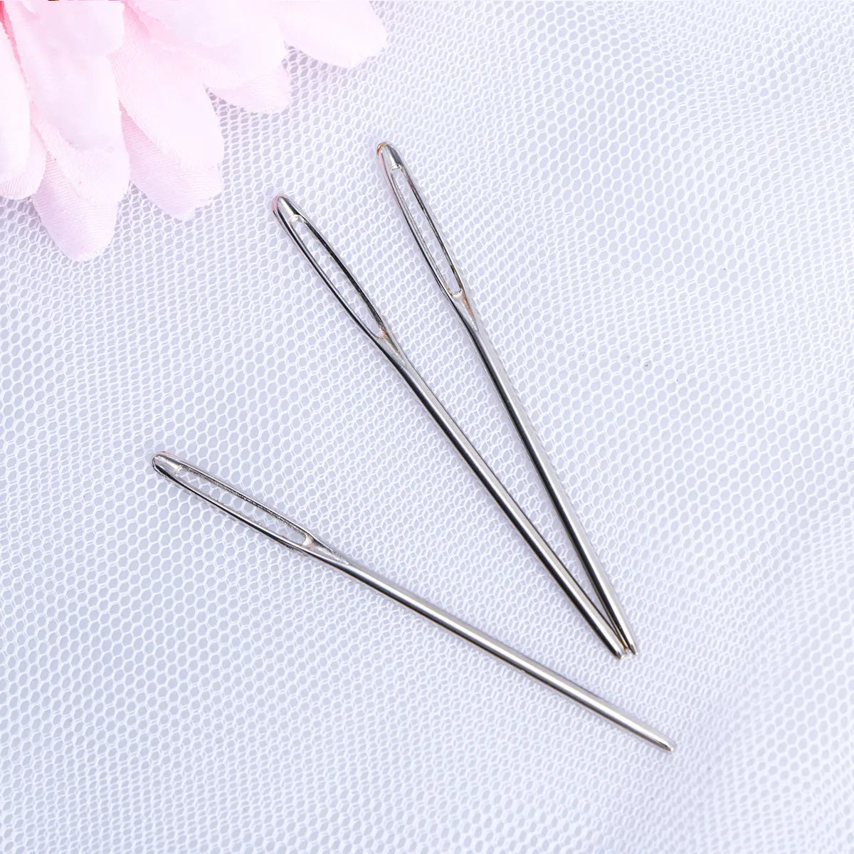 20Pcs 6Cm Stainless Steel Cross Stitch Needles Large Eye Blunt Sewing Needle for Knitting Crochet Embroidery Yarn Crafting Peaceful Pleasures Health and Wellness