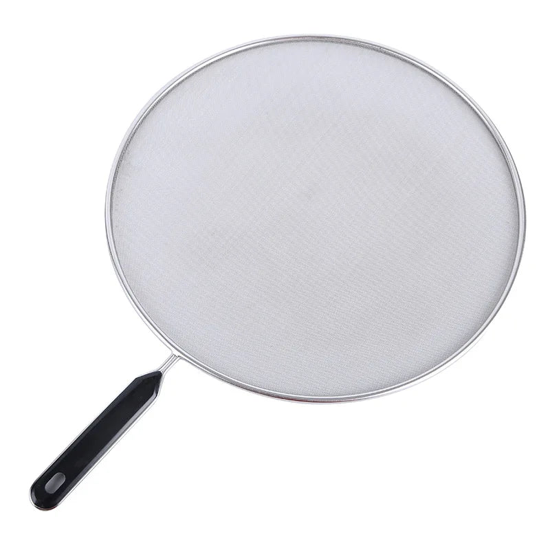 25/29/33cm Grease Splatter Screen for Frying Pan Stops 99% of Hot Oil Splash Splatter Guard for Cooking Iron Skillet Lid Peaceful Pleasures Health and Wellness 33