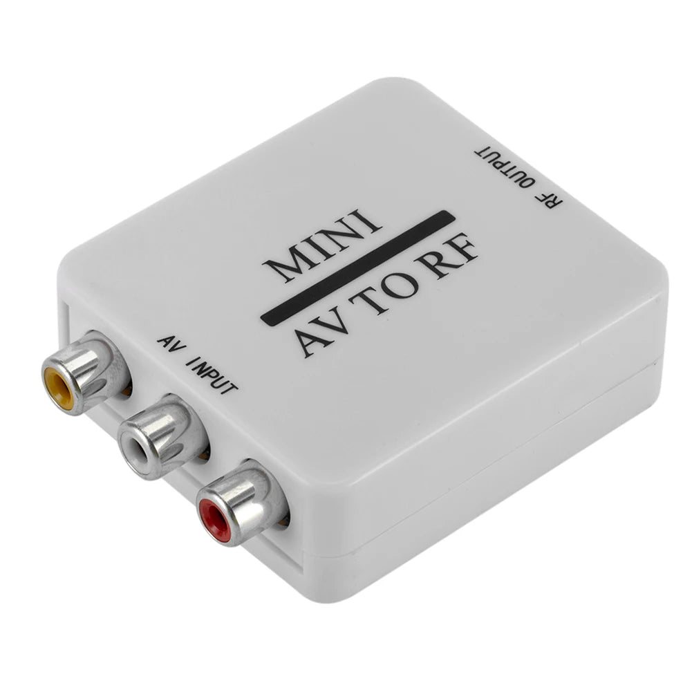 AV To RF Video Converter AV to VGA AV to HDMI-compatible Multi-functional Mini Adapter Box Support RF 67.25/61.25MHz TV Switcher Peaceful Pleasures Health and Wellness