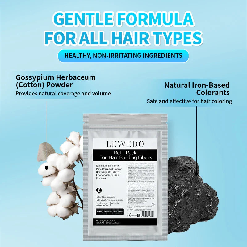 Lewedo Hair Building Fiber 100g – Keratin Thickening Powder