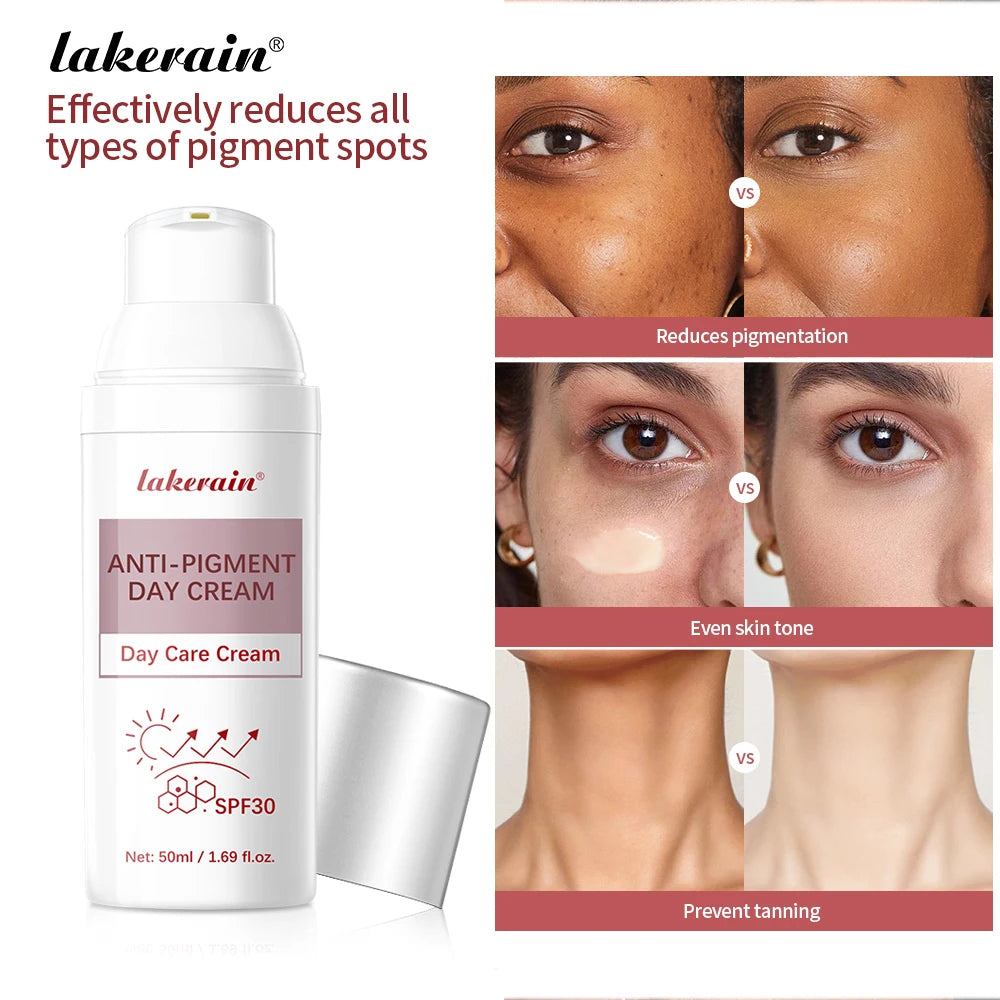 Lakerain Anti-Pigment Day Cream Smooth Blue Light Protection Effectively Reduces All Types Of Pigment Spots Skin Care Products Peaceful Pleasures Health and Wellness