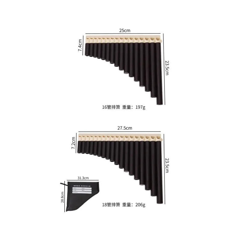 Panflute 16 Pipes 18 Simple Musical Instrument Students Schools