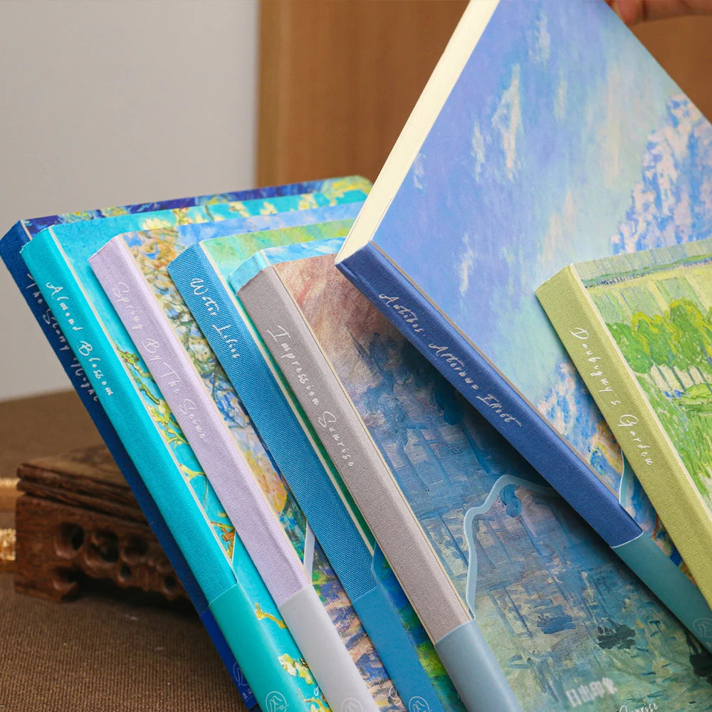 Art Gallery Square Notebook Beauty Monet Van Gogh Classic Paintings