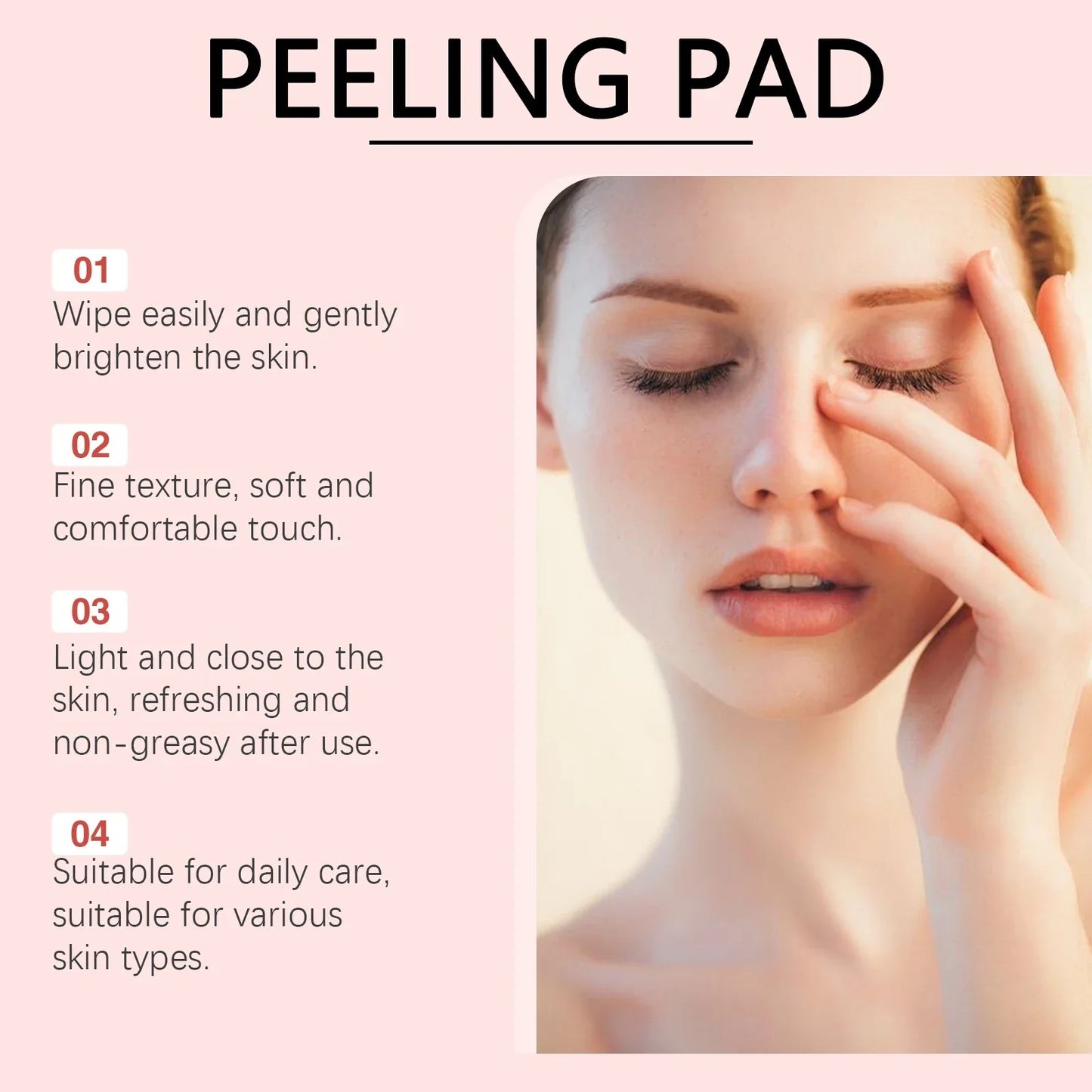 Jaysuing 70pc Succinic Acid Peeling Pads AHA BHA Exfoliant
