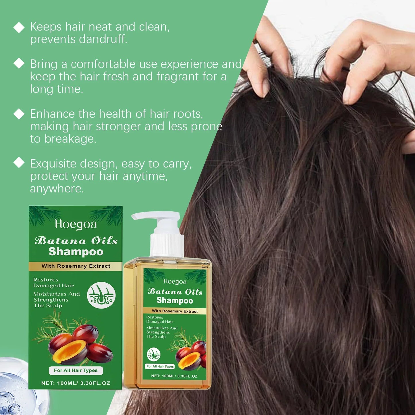 HOEGOA Batana Oil Rosemary Shampoo – Repair & Nourish Hair