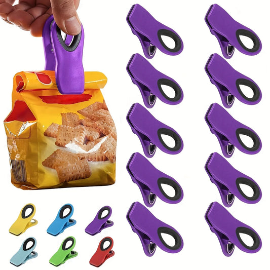 4/6/10 Pack Chip Clips, Magnetic Bag Clips with Air Tight Seal for Food Storage, Multicolor Peaceful Pleasures Health and Wellness