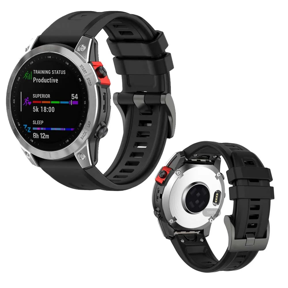 Silicone QuickFit Watch Band for Garmin Fenix & Instinct 22/26mm Peaceful Pleasures Health and Wellness