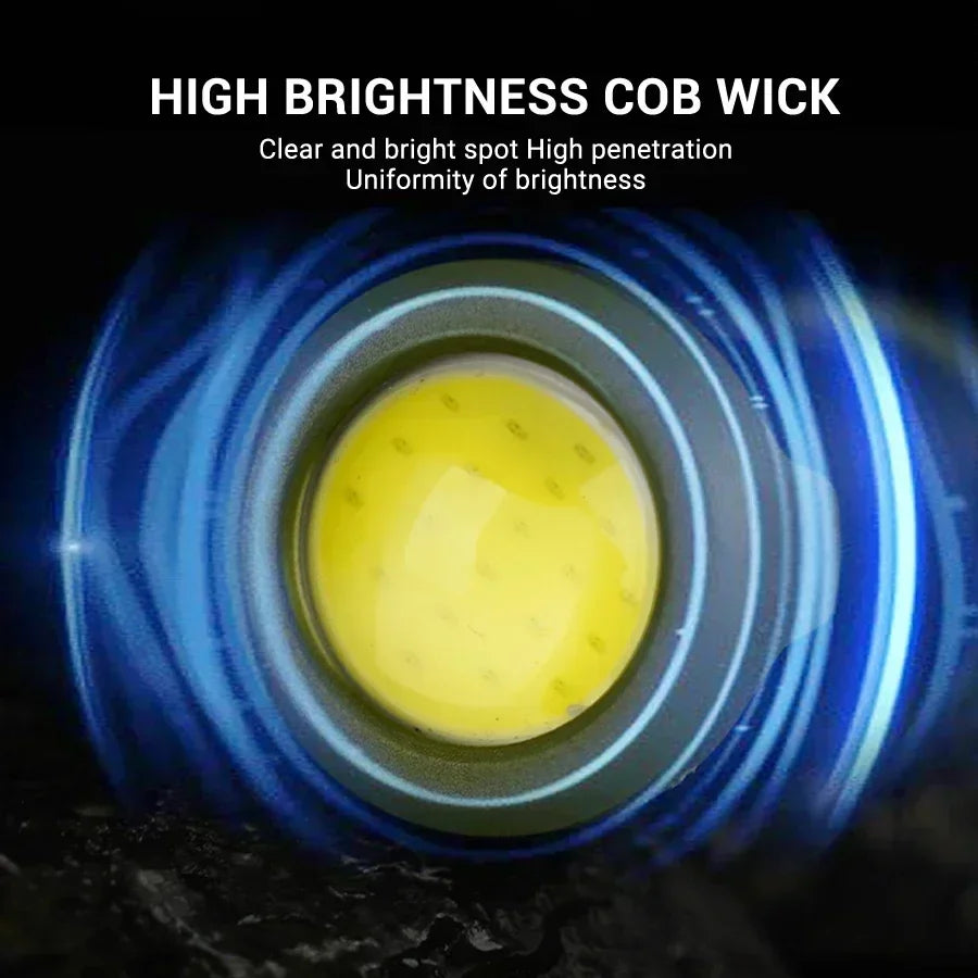 Mini Rechargeable COB Keychain Flashlight 800 Lumen EDC
