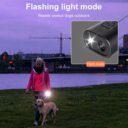 Ultrasonic Dog Bark Deterrent Device with LED Flashlight | VODOOL Dog Training Device Peaceful Pleasures Health and Wellness Default Title
