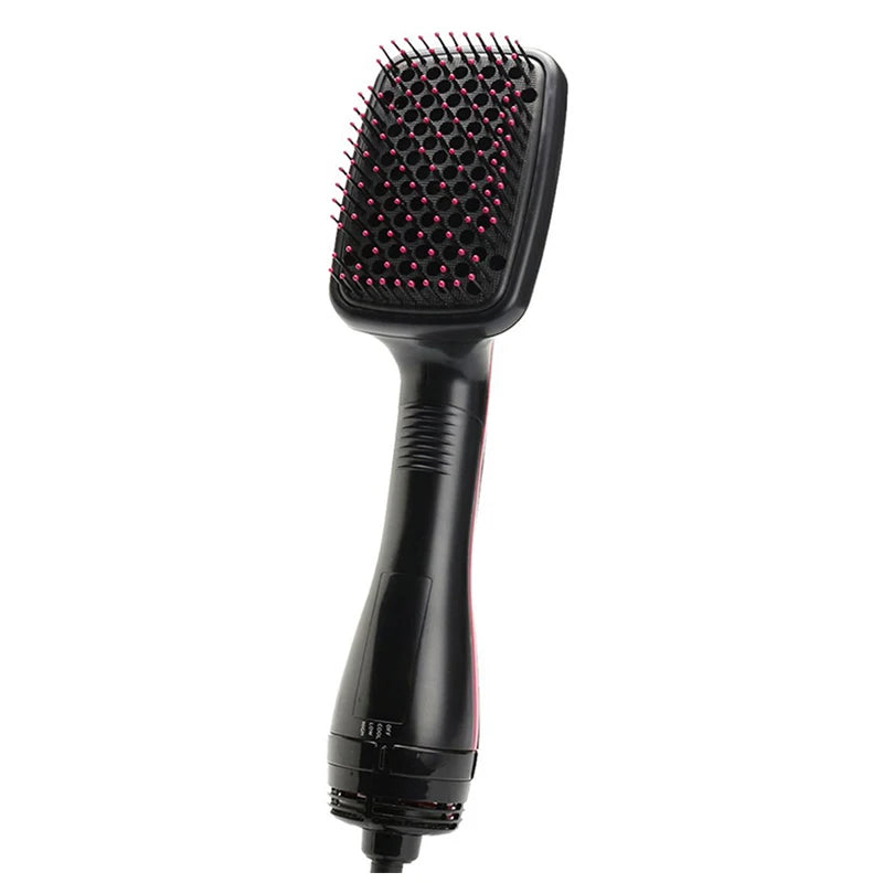 Fashion Square Hair Straightener High Power 1000W Dryer Salon One Step Hair Dryer and Styler for Salon and Home Use Peaceful Pleasures Health and Wellness Black pink EU Plug