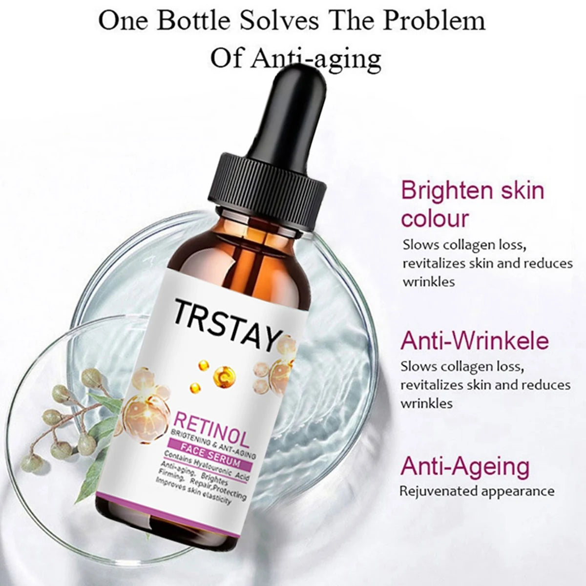 Face Serum Oil Essential Anti Aging Serum with Hyaluronic Acid Anti-Wrinkles Facial Serum Shrink Pores beauty health Peaceful Pleasures Health and Wellness