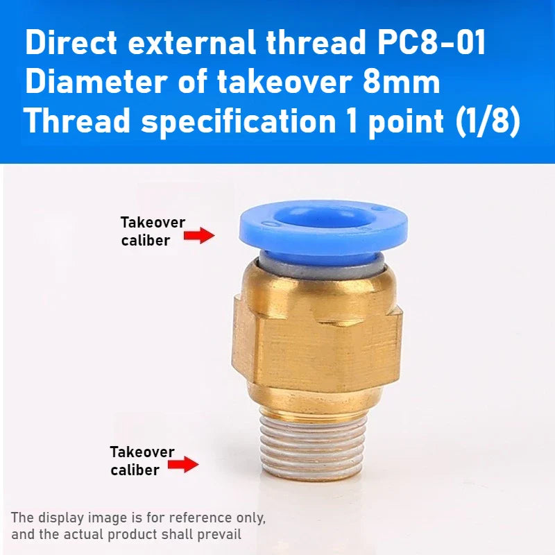 Copper Pneumatic Push-In Fitting | Quick-Connect Air Connector