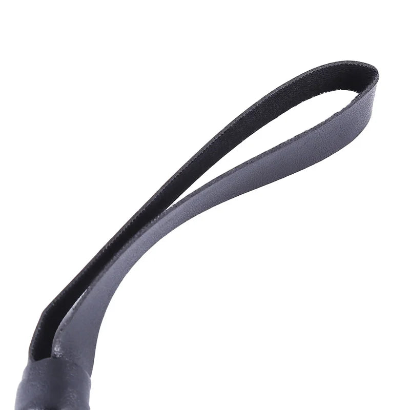 1PC PU Leather Horsewhip Riding Sports Equipment Anti-Slippery Handle Black Horse Whip Riding Horse Supplies Peaceful Pleasures Health and Wellness