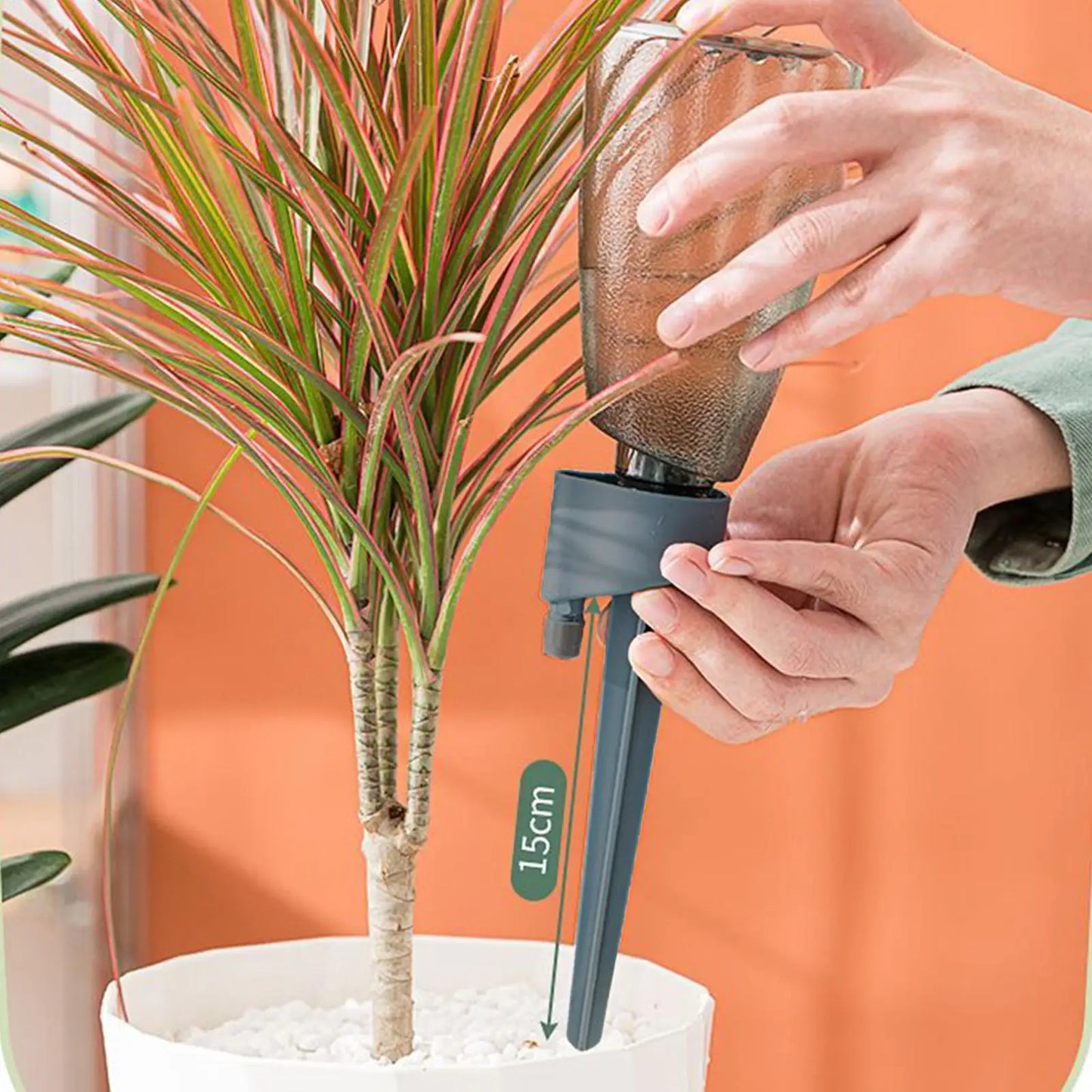 6-Pack Self-Watering Drip Irrigation Spikes | Auto Plant Feeder