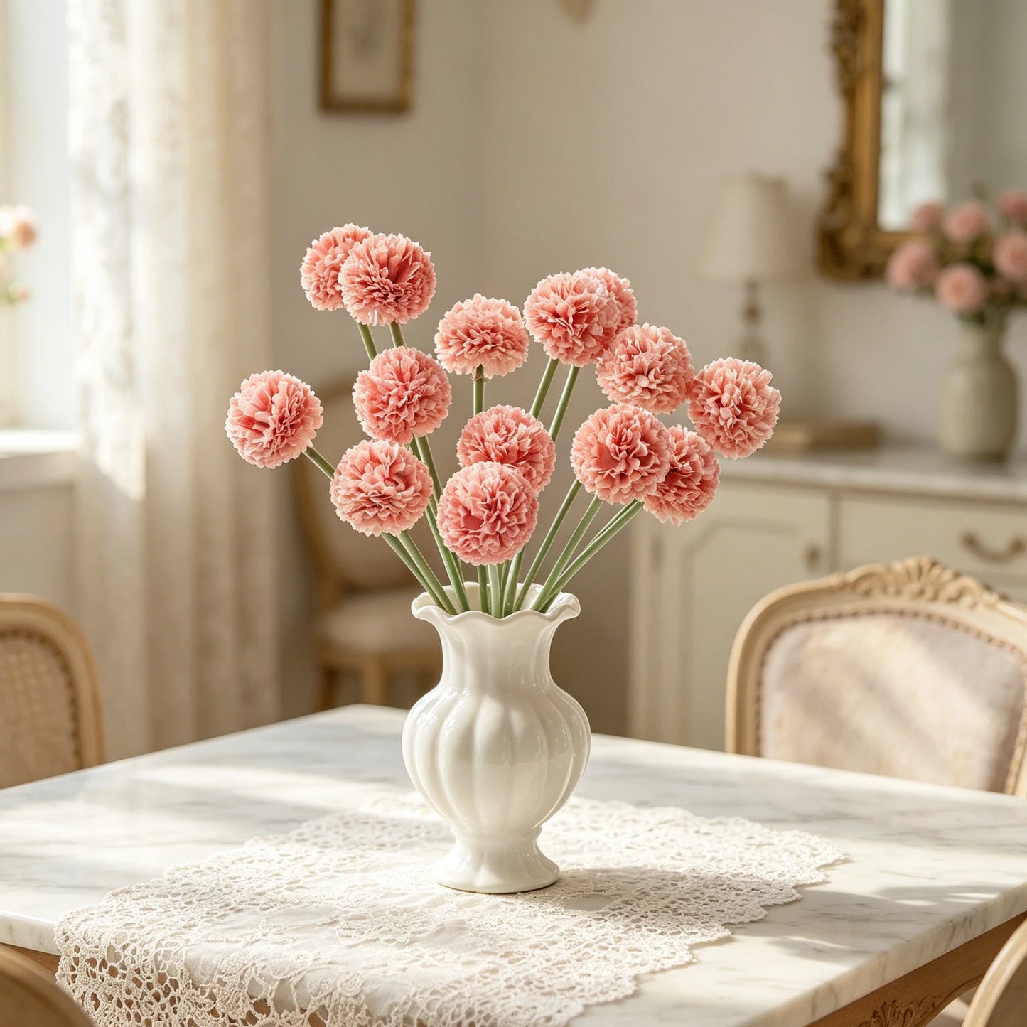 Silk Mini Ball Chrysanthemum Artificial Flowers | Wedding Decor