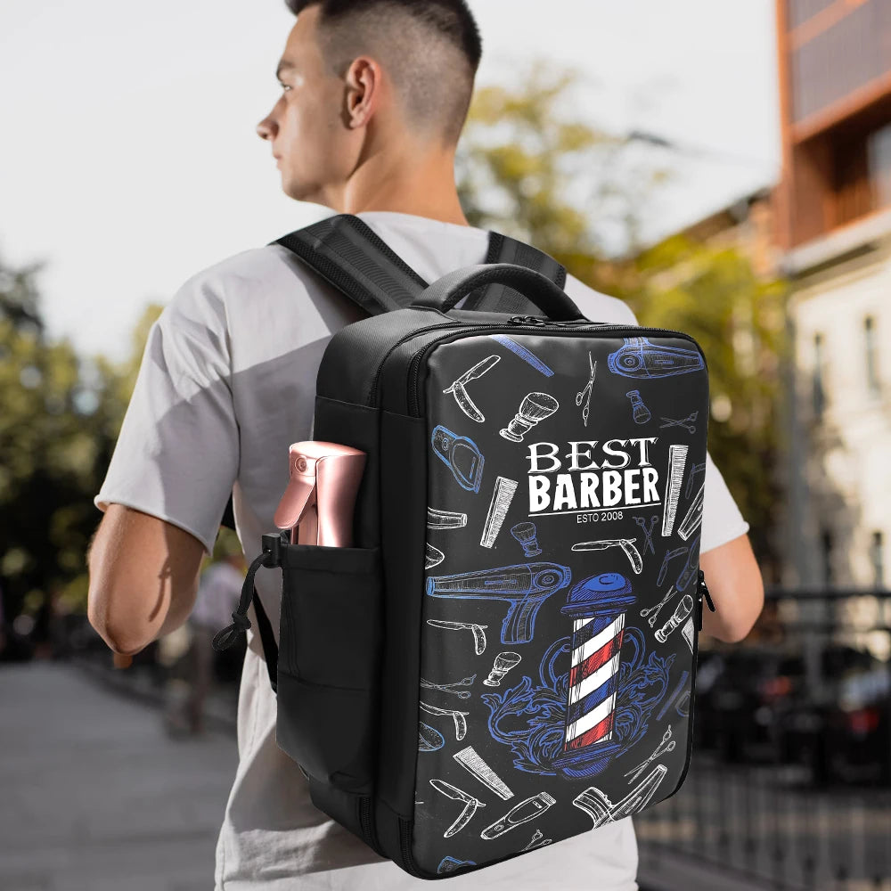 Hair Stylist Backpack Multi-Functional Hair Cutting Tool Bag Storage for Hair Dryer Electric Clipper Barber On-The-Go Use Peaceful Pleasures Health and Wellness