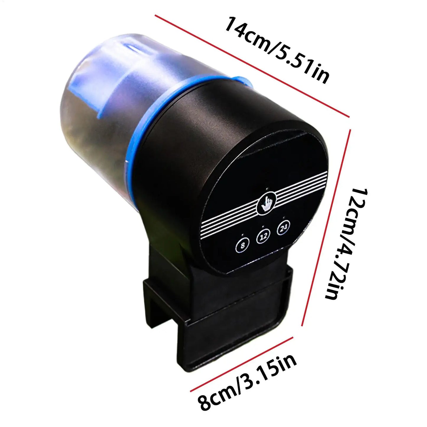3-Mode Adjustable Fish Tank Feeder Dispenser Smart Rechargeable Auto Feeder Fish Tank for Turtle Betta for Home Office Apartment Peaceful Pleasures Health and Wellness
