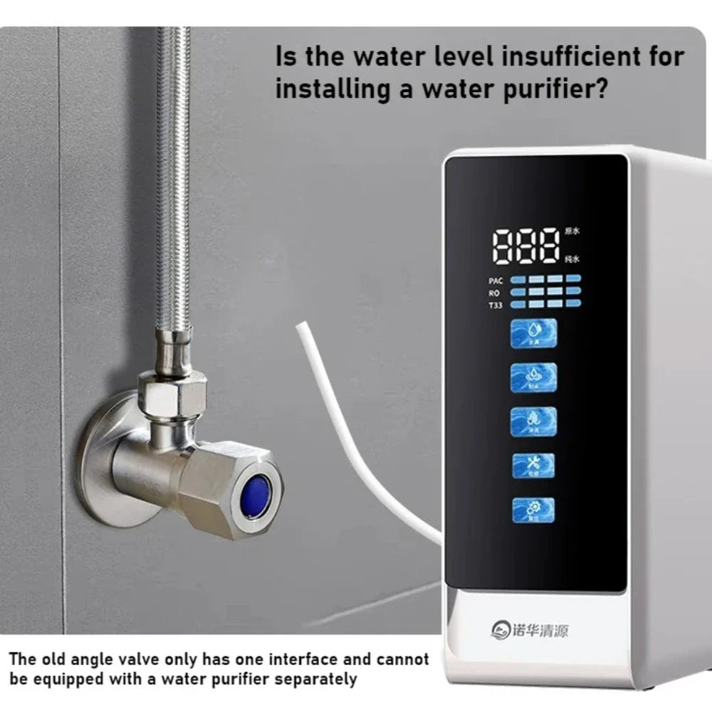 Brass Ball Valve Tee Connector for Water Purifier & PE Pipe