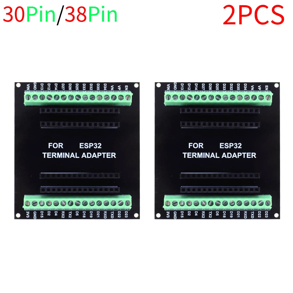 1-10PC Expansion Board for ESP32 CP2102 NodeMCU-32S Lua 30/38Pin GPIO 1 Into 2 Dual Core CPU GPIO WiFi Bluetooth Low Power Modul Peaceful Pleasures Health and Wellness 2PCS 38Pin