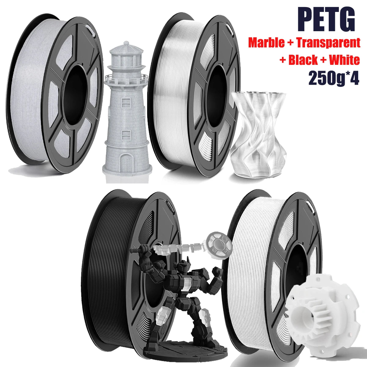 DINGSUN PETG Filament 1.75mm ±0.02mm Accuracy – FDM 3D Printer