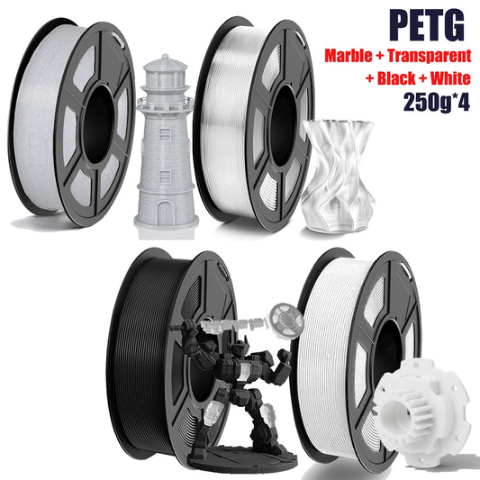 DINGSUN PETG Filament 1.75mm ±0.02mm Accuracy – FDM 3D Printer 3D Printer Filament Peaceful Pleasures Health and Wellness 4 Color set E