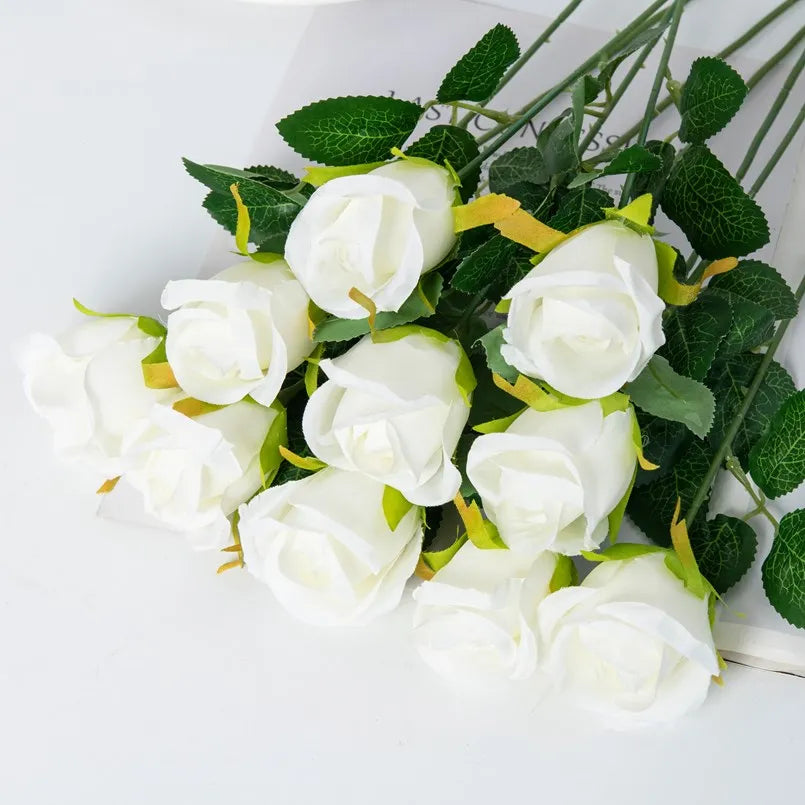Artificial Silk Rose Bouquet | Wedding & Home Decor Fake Flowers