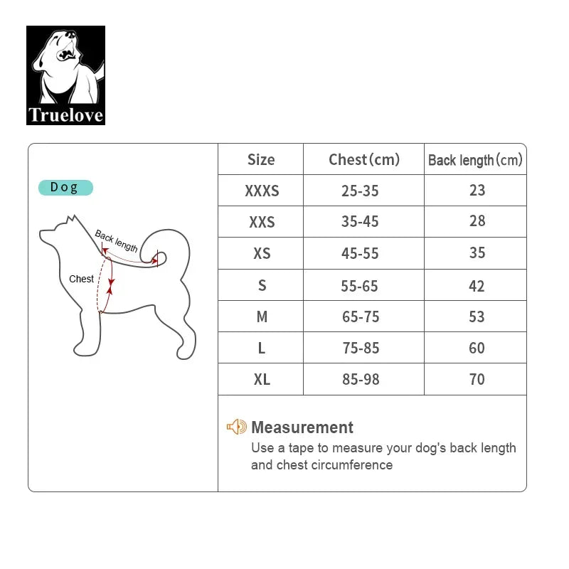 Truelove Anti-Bacterial Pet Coat New Design Pet Apparel Soft Breathable Dog Coat Adjustable Buckle Reflctive Material TLG2521 Peaceful Pleasures Health and Wellness