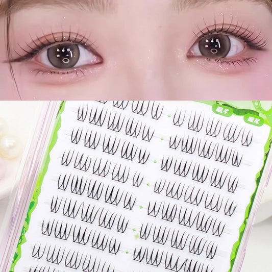 Korean U-Shape Cluster Lashes – Natural Wispy False Eyelashes False Eyelash Clusters Peaceful Pleasures Health and Wellness