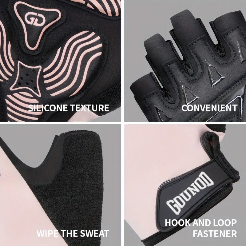 2pcs Cycling & Gym Gloves - Non-Slip Breathable Weightlifting, Boxing, Training Gloves with Wrist, Adjustable Hook-and-Loop Clos Peaceful Pleasures Health and Wellness