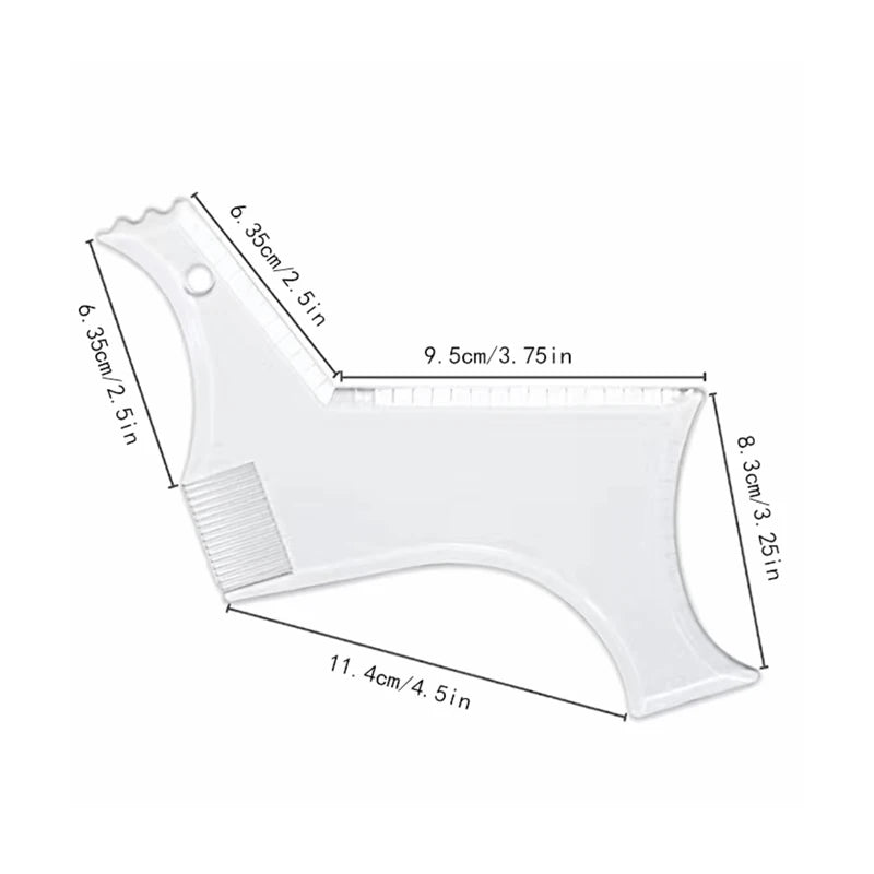 Men's Beard Shaping Tool & Stencil Comb – Stainless Steel
