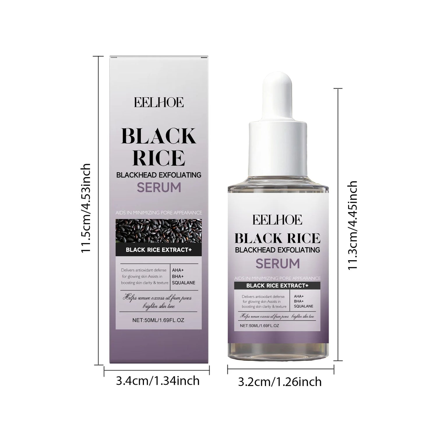 Black & White Rice Exfoliating Serum Set – BHA & Niacinamide