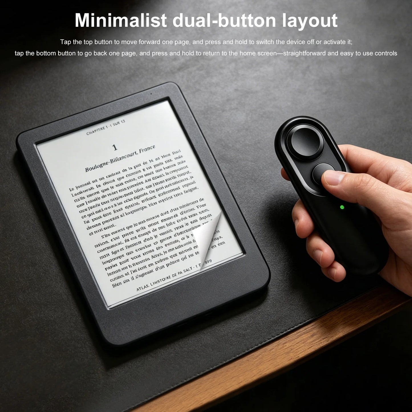 BT5.4 Remote Control Page Turner Rechargeable Reading Trigger Clicker Remote Control Clicker for Kobo Reading Accessories Peaceful Pleasures Health and Wellness
