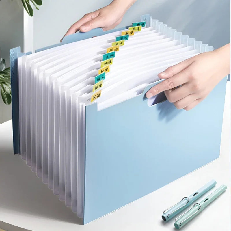 13-Pocket Accordion File Organizer | A4/Letter Expanding Folder Accordion File Organizer Peaceful Pleasures Health and Wellness