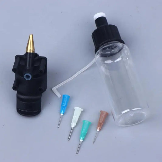 High Quality Airbrush Kit With 50ml Special Bottle & 0.2/0.3/0.5/0.8mm Disposable Nozzle No-Clean Air Brush Tool Spray Module Peaceful Pleasures Health and Wellness