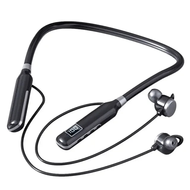 Wireless Headphones Bluetooth 5.3 Neckband Earphones Magnetic Sports BT7 Waterproof Earbuds Headset With Mic SD Card Mode Peaceful Pleasures Health and Wellness Black